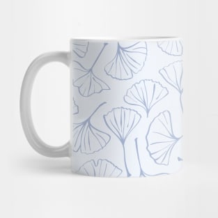 Ginkgo Leaves Boho Botanical Pattern Blue Mug